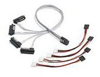 Кабель-переходник Adaptec Cable-I-mSASx4-SAS4x1-FO-0.5M [ 2231900-R ] (SAS 1x SFF-8087 в 4x SFF-8482  + шнур питания, длина 0.5м)